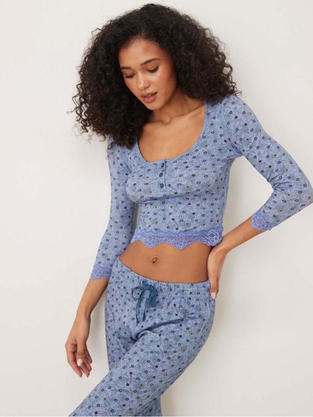 Free People • Womens Stolen Dance Floral Sleep Set Pajamas